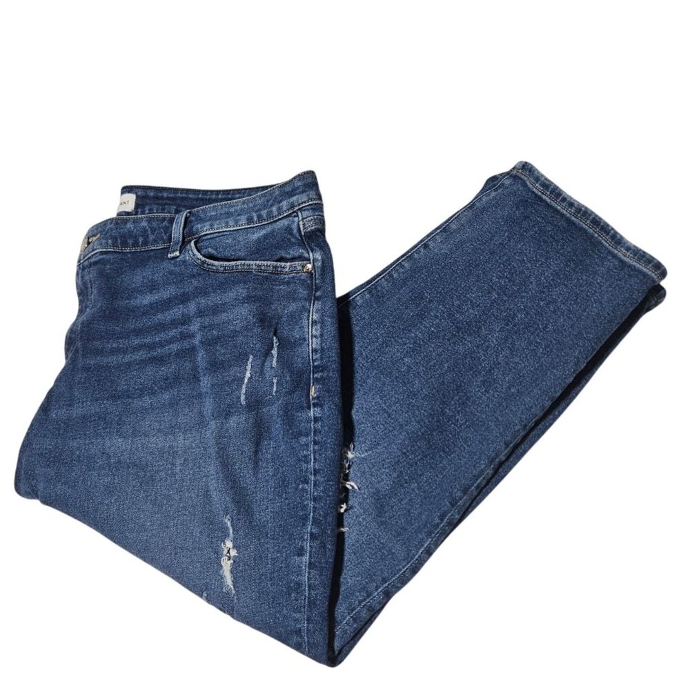 Lane Bryant Flex Magic Waistband Mid Rise Boyfriend Capri Jeans Womens Size 18